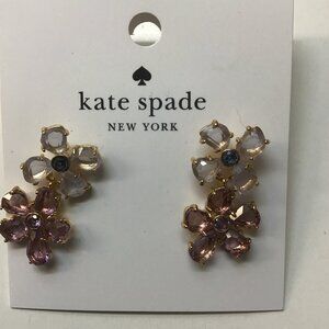 Kate Spade New 2 Flower White and Lavender Earrings